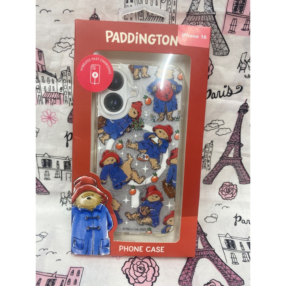 Skinnydip London Paddington Bear iPhone 16 Case Glitter Clear Protective Cover